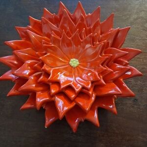 Atlantic Mold Mid Century Set Of Poinsettia Nesting Bowls